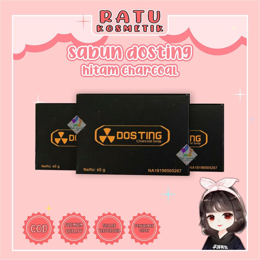 ❤ RATU ❤ Dosting Whitening Soap | Sabun Dosting Natural Charcoal Rice Papaya