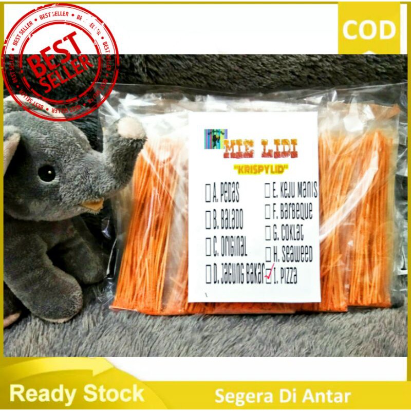 

KRISPY_LID Khusus Toko & Agen / Mie Lidi Isi 30 / Berat 700gram / Banyak Rasa / Banyak Kemasan/umang