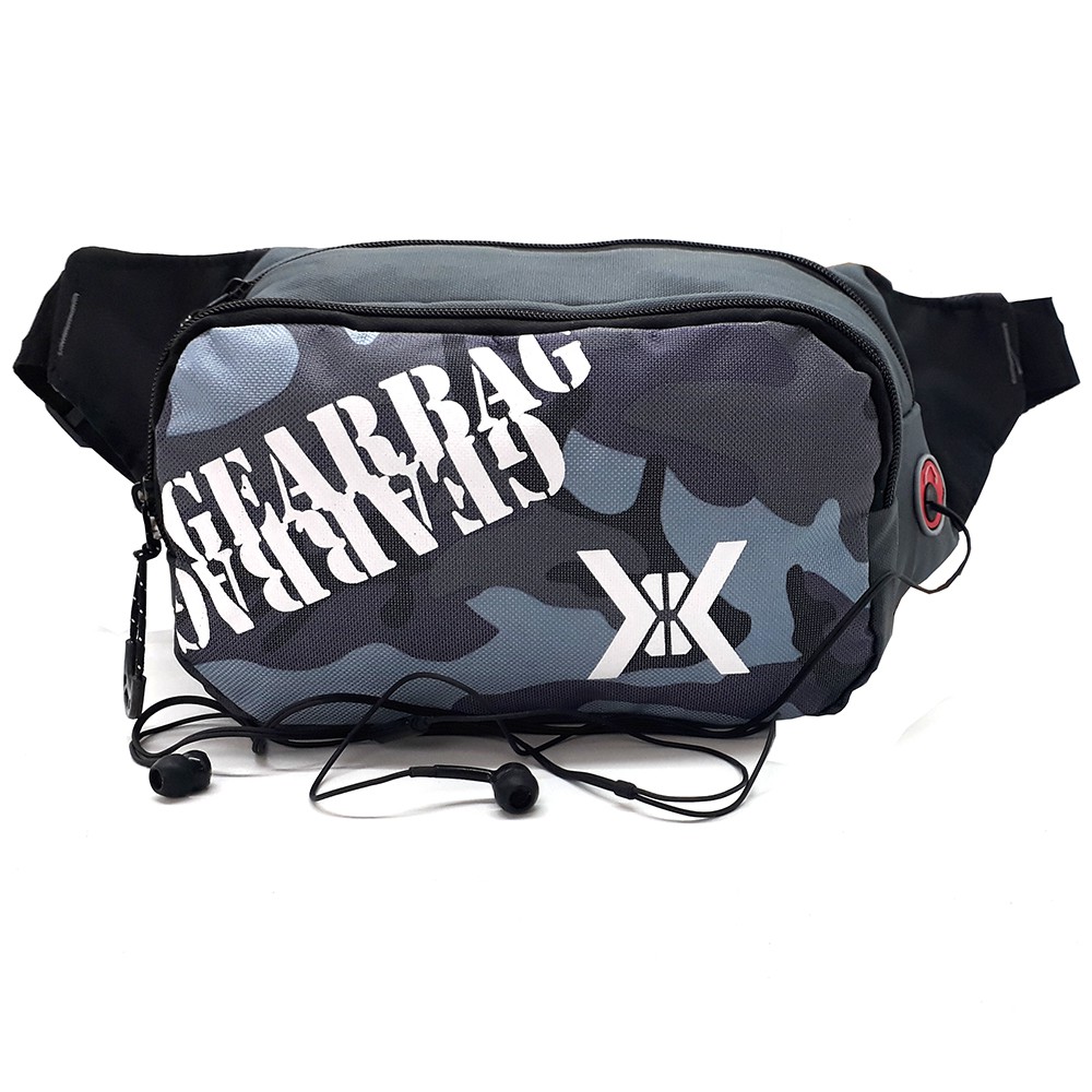 Tas Pinggang Pria Waistbag Cowok Motif Army Loreng Gearbag