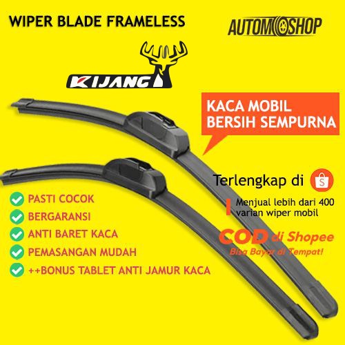 Wiper Kaca mobil Kijang Kapsul / wiper Kijang LGX BONUS Tablet Anti Jamur Kaca