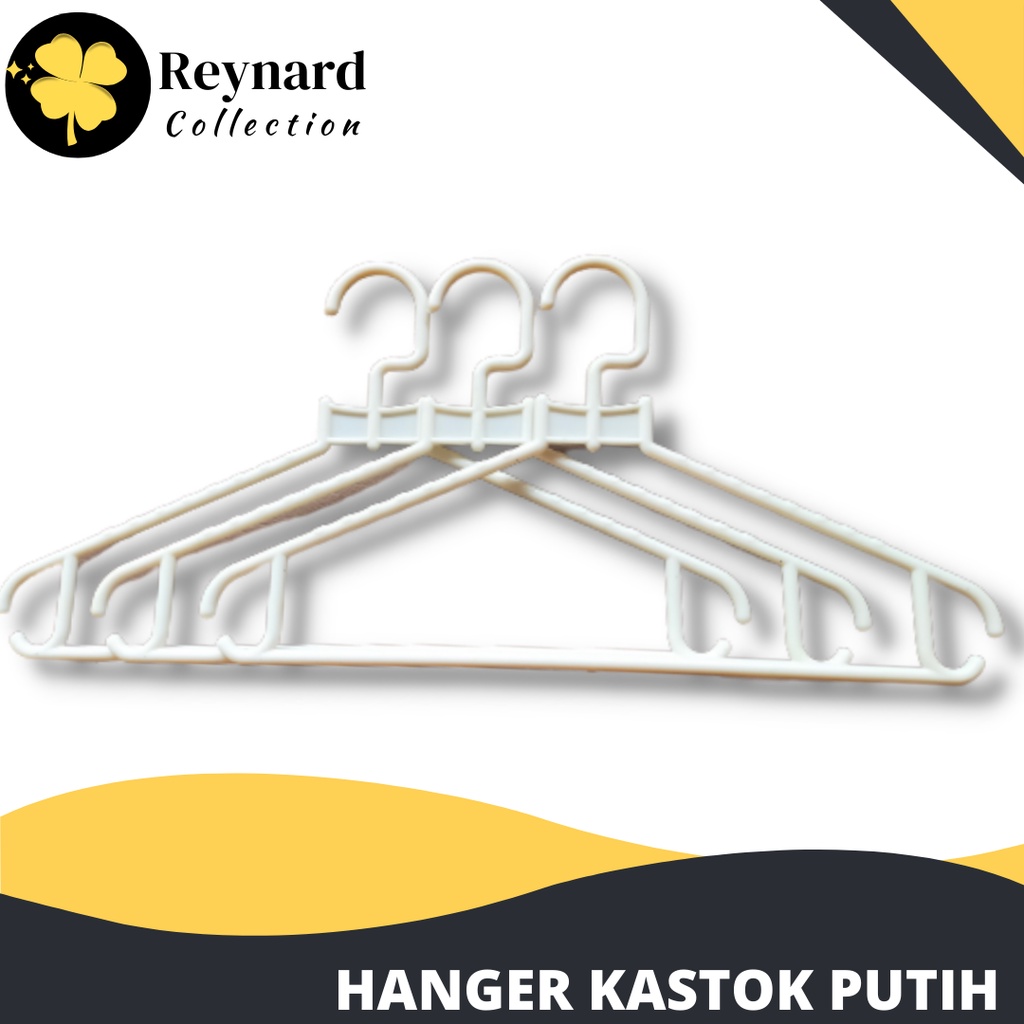 Jual Hanger Kastok Putih Gantungan Jemuran Baju Plastik Tebal Shopee