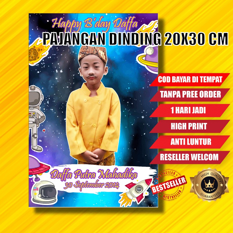 CETAK FOTO PAPAN MDF 20 X 30 CM KADO WISUDA, ULANG TAHUN, NEW BORN, FOTO DINDING, FRAMELESS