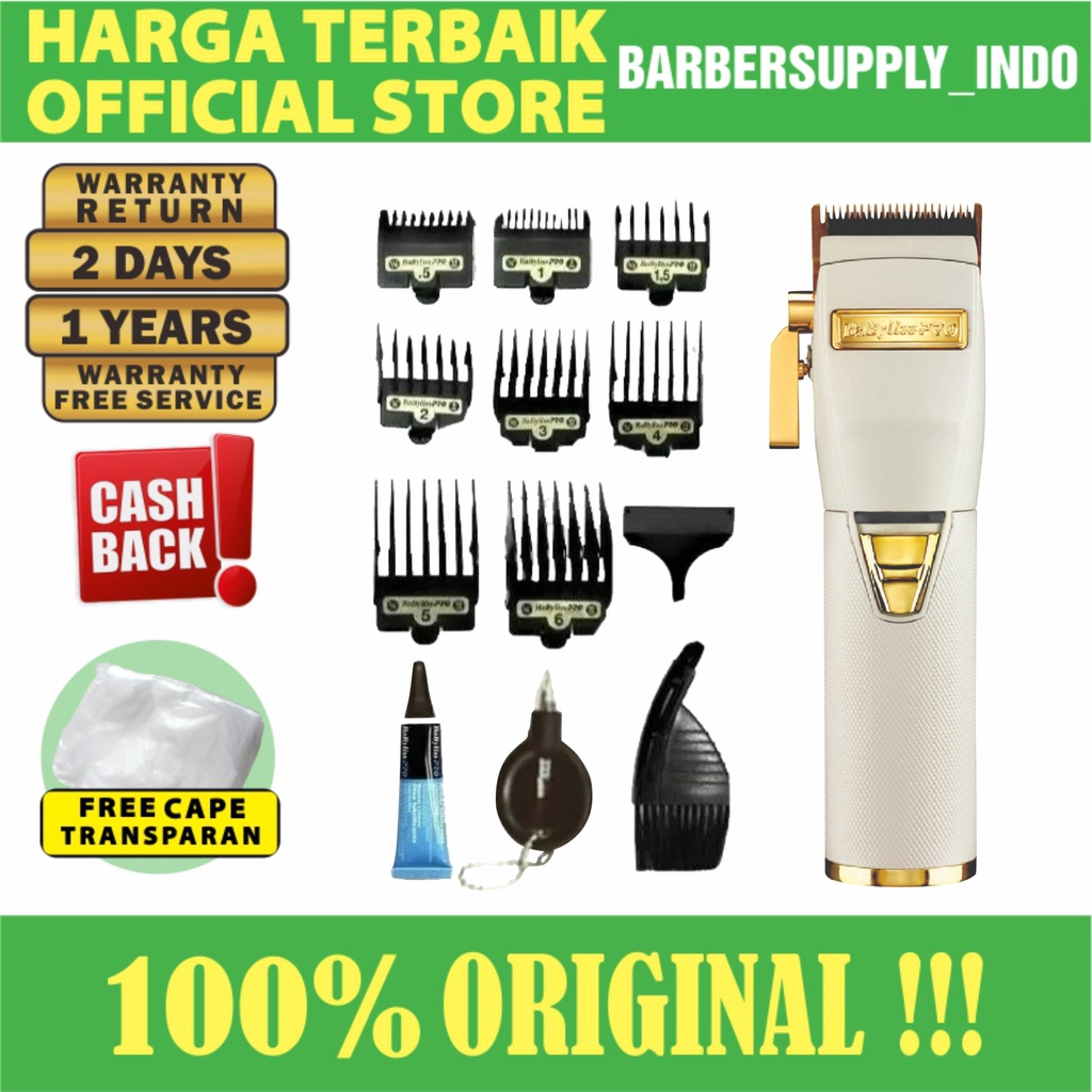 BABYLISS PRO CLIPPER FX WHITE ORI / MESIN ALAT CUKUR RAMBUT ORIGINAL