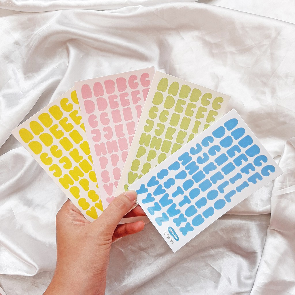 

[Artopia] Number Alphabet Confetti Sticker by PIPE RICI / Stiker Bullet Journaling Bujo Jurnal Planner Huruf