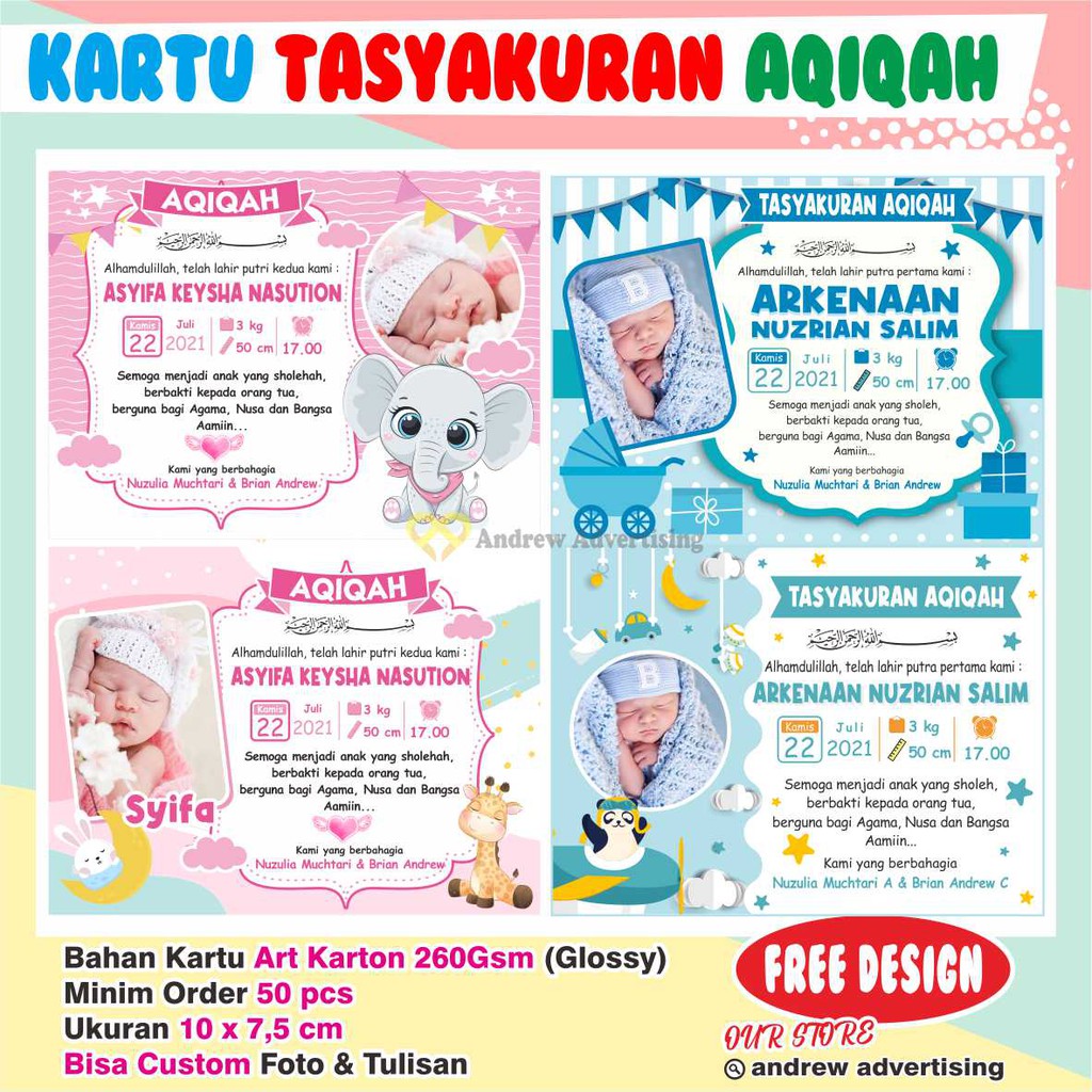 KARTU AQIQAH / Tasyakuran Aqiqah