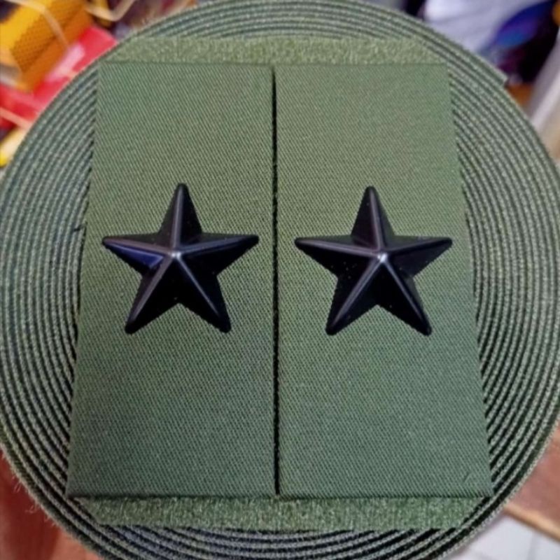 PANGKAT KERAH BAJU PDL BRIGJEN ORIGINAL LOGAM - PANGKAT PDL BINTANG 1