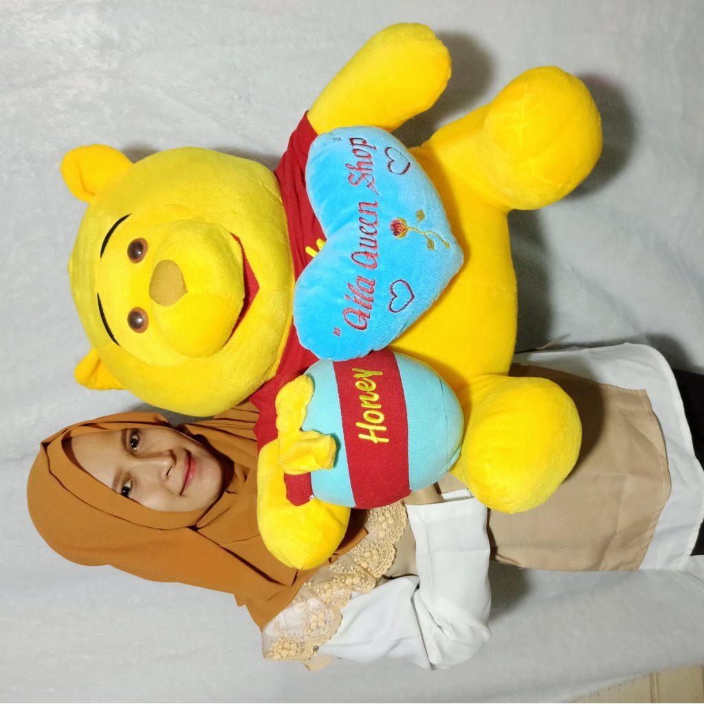 Boneka winnie the pooh jumbo MURAH BISA UKIR DAN CETAK