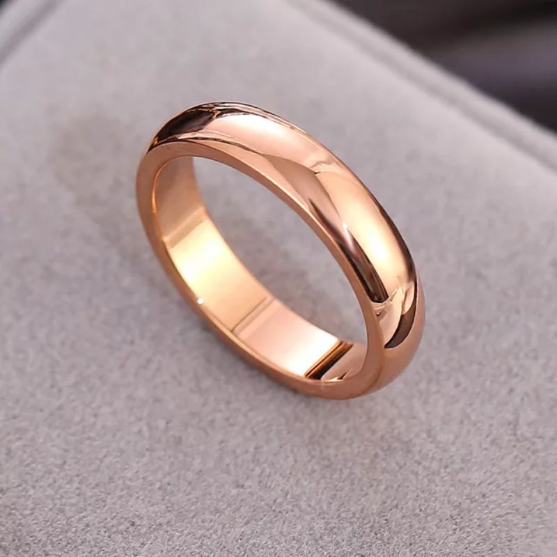 COD cincin titanium rose gold perhiasan wanita