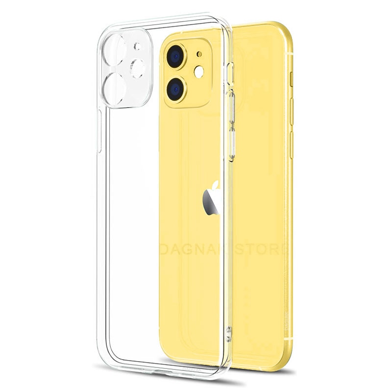 Soft Case Pelindung Lensa Penuh Bahan Silikon Bening Untuk Iphone 12 12pro 12mini 11 Pro Xs Max X 8 7 6s Plus Se2 2020 11 Xr