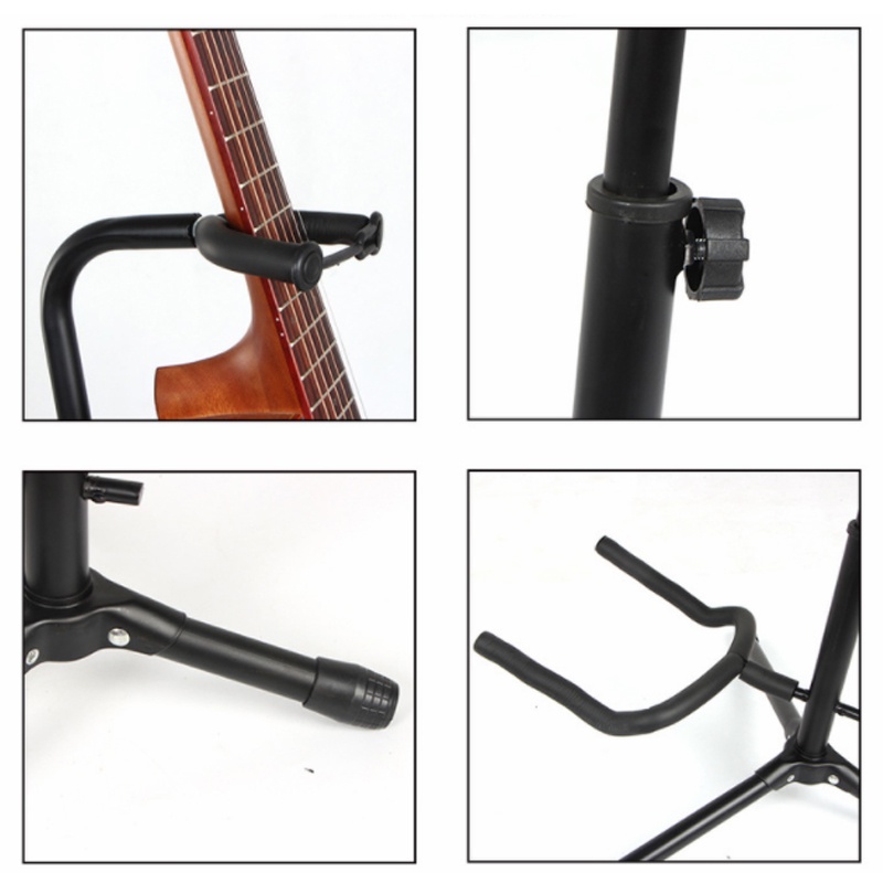 Stand Holder Tripod Lantai Bahan Aluminum Alloy Untuk Gitar Akustik / Elektrik