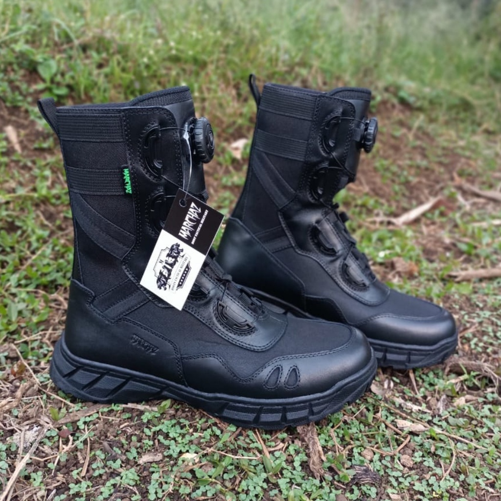 SEPATU PDL TALI PUTAR MODEL TERBARU MARCHAZ KULIT SAPI ASLI SEPATU PDL TNI POLRI SECURITY SATPAM