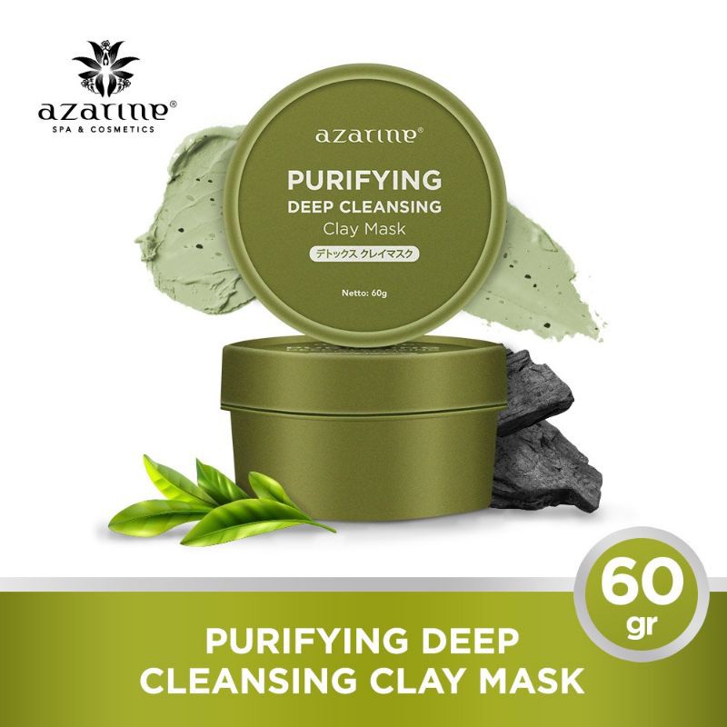 AZARINE Purifying Deep Cleansing Clay | Blackhead Remover Mask 60gr | Masker Komedo