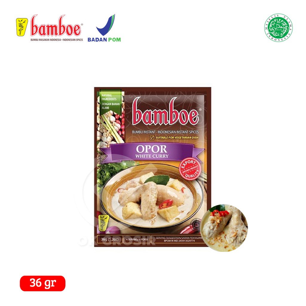 

Bamboe Bumbu Opor / White Curry / Bumbu Instan (36 gr)