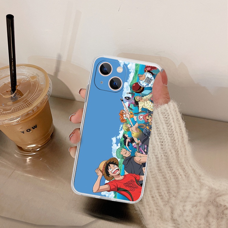 Soft Case Silikon Motif Anime One Piece Untuk iPhone 13 / 12pro / 11 max / xr / 78p / 14 / 13