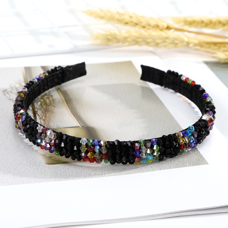 Korean Crystal Rhinestone Headband for Women Fashion Temperament Hairband Girls Hair Accessories