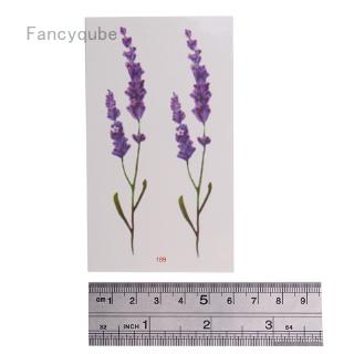 Stiker Tato  Temporer Bunga  Lavender  Tahan Air untuk Wanita 