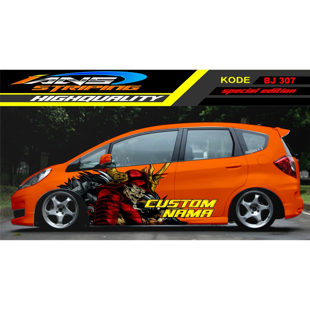 STIKER MOBIL JAZZ, BRIO, AGYA, AVANZA, YARIS / DECAL STICKER MOBIL / STICKER MOBIL KARTUN