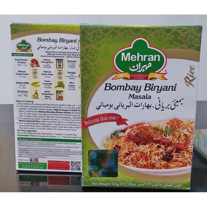 

Bumbu Nasi Bombai Briyani Mehran Bombay Biryani Masala Nomor 1 Dunia Original