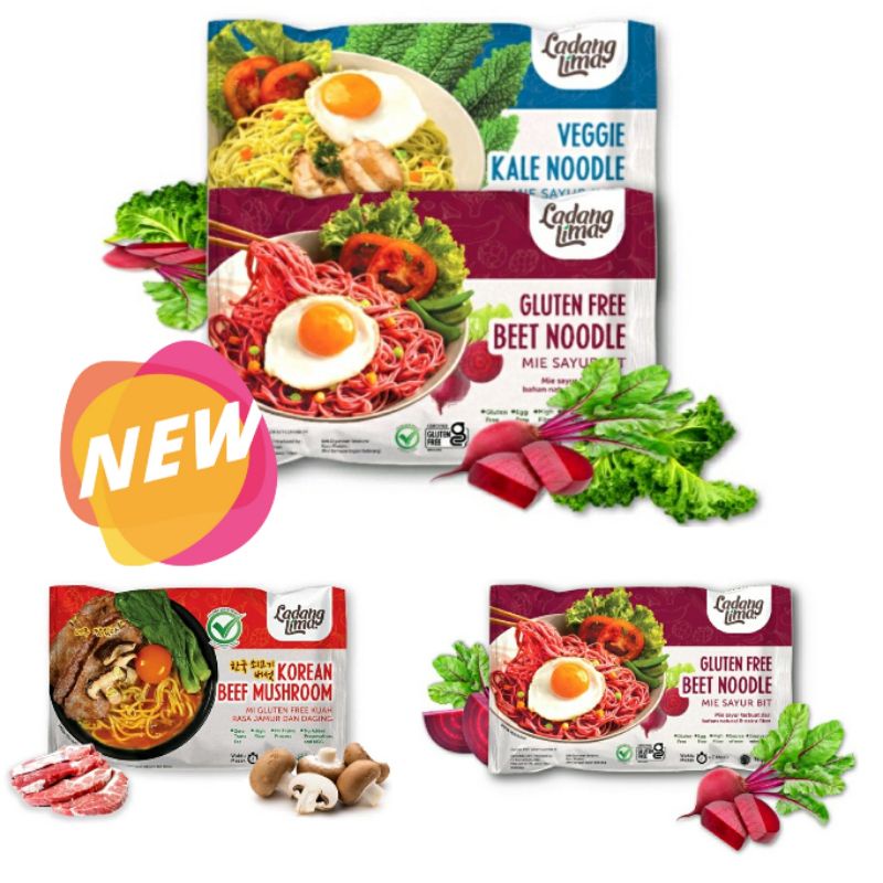 Ladang Lima Mie Korean Beef Kale Beet Noodle Gluten Free 94gr