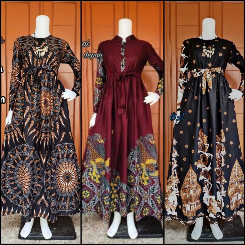 Gamis Batik (COD) MANGGAR Gamis Batik Pesta Model Terbaru