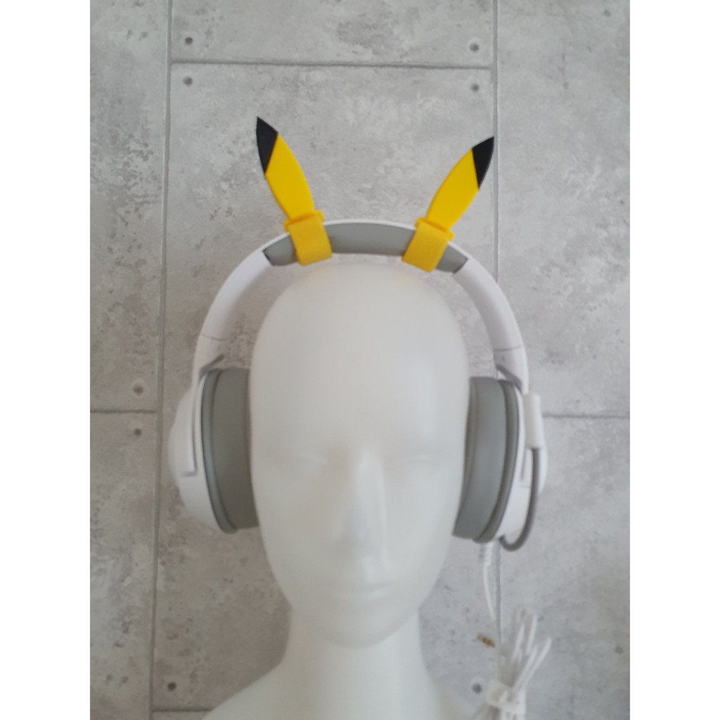 Pikachu ears untuk headphone headset live streaming gaming