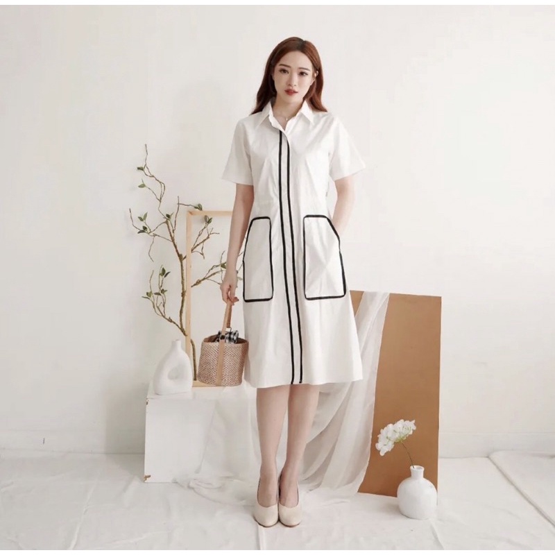 Beatrice Dress (dress kerja kantor kasual wanita)