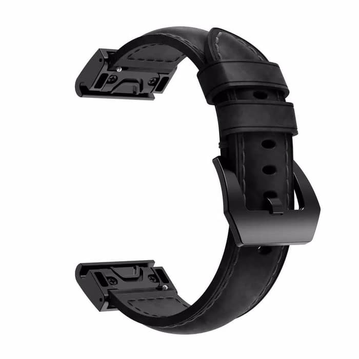 STRAP BAND GARMIN FENIX 7S 6S 5S 20mm Genuine Leather BLACK tali jam QUICK FIT