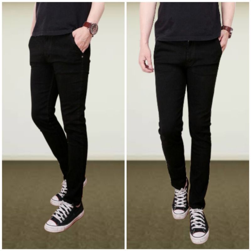 Celana jeans slim fit SKINNY karet/melar. jeans