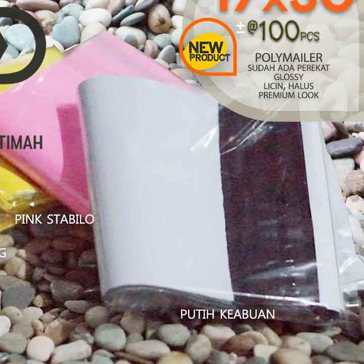 

Polymailer warna plastik packing mini ada lem 17x30 100 lbr premium look murah Bandung