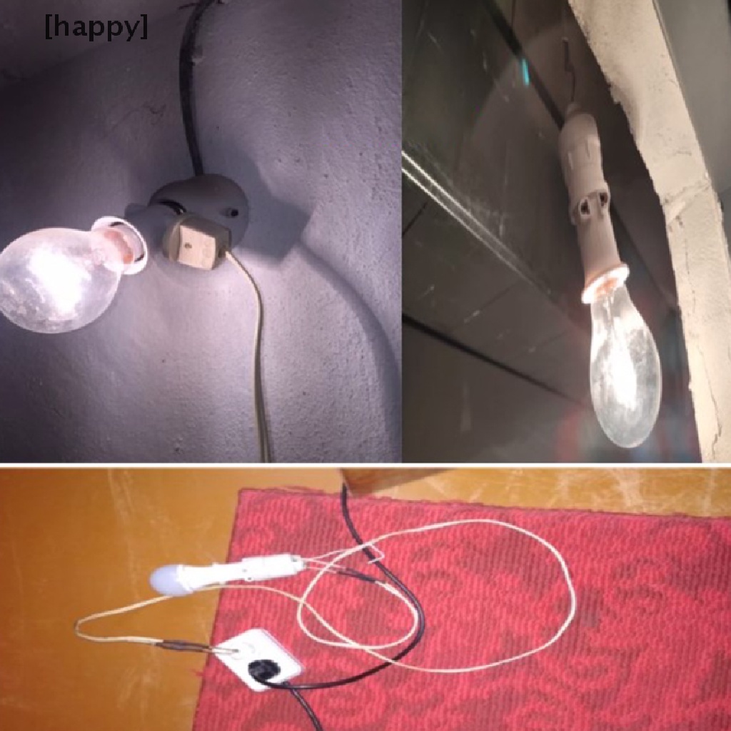 Ha Fitting Lampu Bohlam E27 Bahan Pbt Tahan Api Dengan Plug Eu