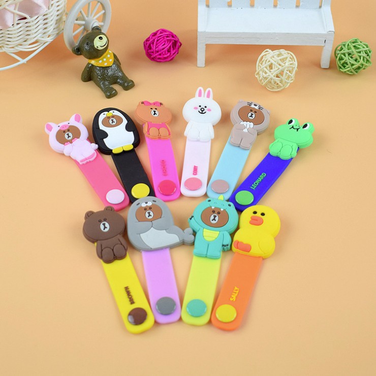 CORD HOLDER 3D TEBAL PENJEPIT KLIP PENGIKAT KABEL CHARGER CARTOON KARAKTER CUTE HP003