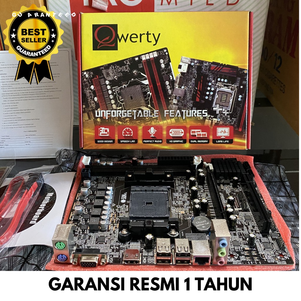 Qwerty A88M AMD FM2+ / FM2 DDR3 Motherboard