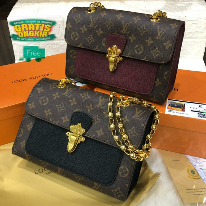LV Victoire Bag 11972 with Box Semi Premium Authentic AAA