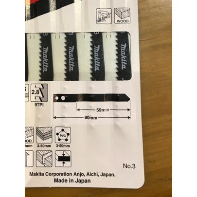 ➼ MATA JIGSAW MAKITA NO.3 (KEPALA LUBANG) ۩