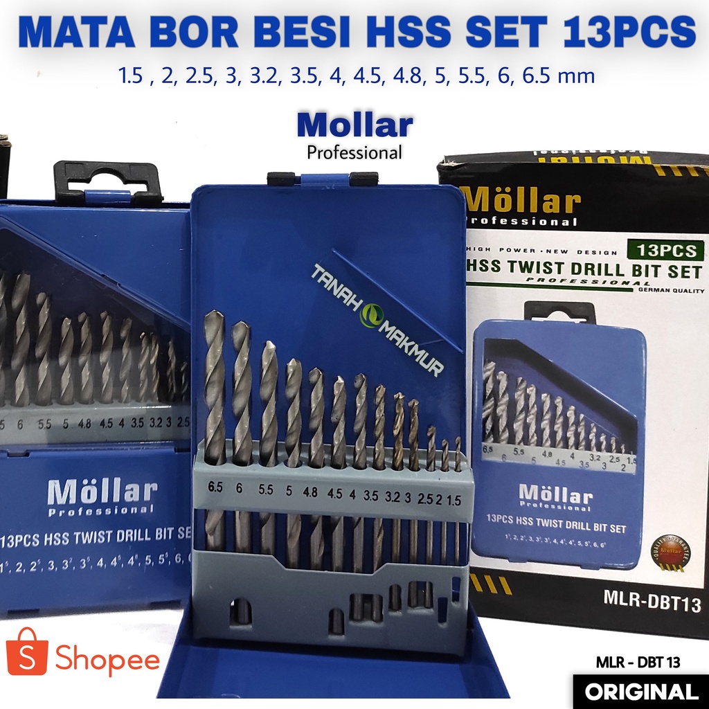 Jual Mata Bor Besi Mollar Set Pcs Mata Bor Molar Besi Aluminium Kayu