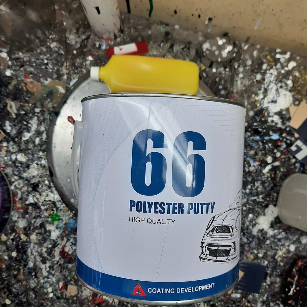 Dempul 66 3K kg / Galon + Hdr- Warna Hijau- Dempul Besi Kayu Plastik