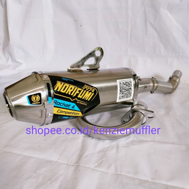 KNALPOT NORIFUMI ROCKET 4 KOMPETISI MOTOR CRF 150L/KLX 150/WR 155/DTRACKER 150/KLX TIGER/KLX MP-1