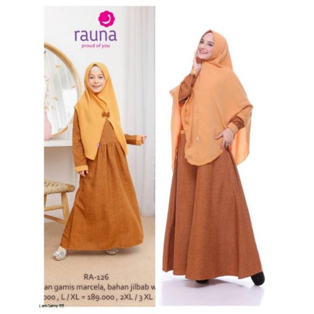 (COD) gamis couple rauna rk ra 126/ gamis ibu dan anak syari