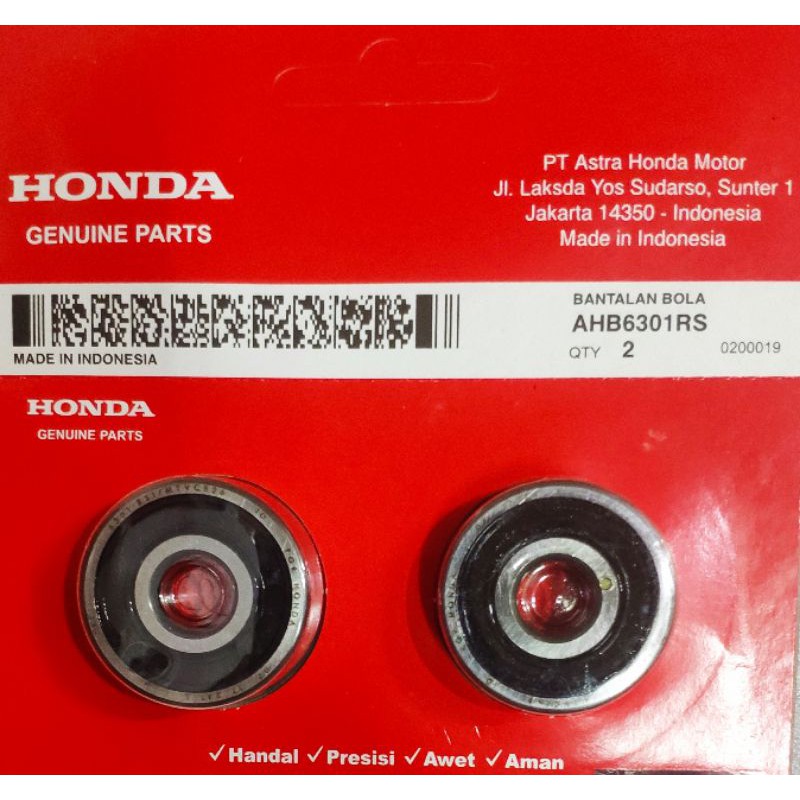 Bearing Ball Set AHB6301RS Ori Honda