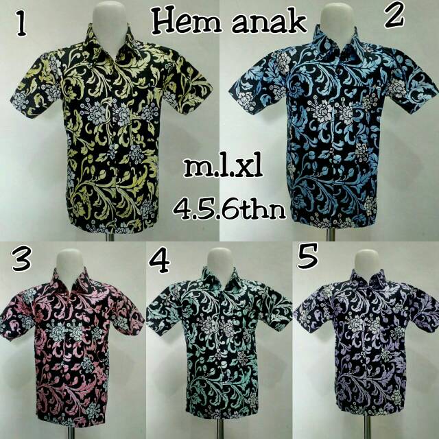 Terlaris Kemeja Hem Batik Anak Motif Prada Mutiara 37KWe0t8kBaQJ