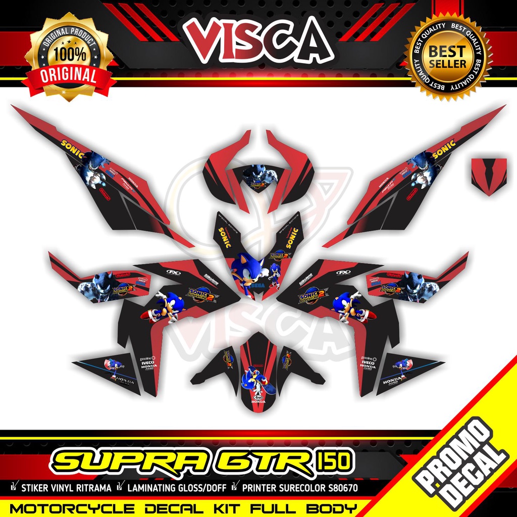 Decal Supra GTR 150 Sticker GTR 150 Stiker GTR 150 Full body motif anime