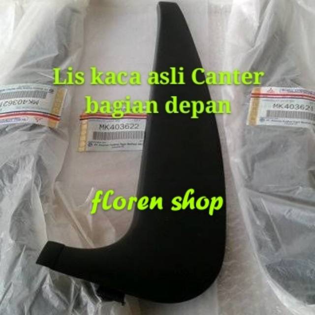 Lis kaca bagian depan kiri asli Canter