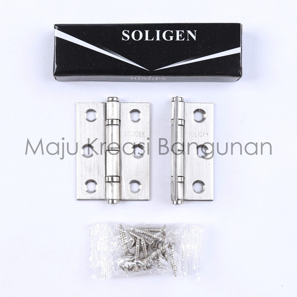 Engsel Tipis SOLIGEN 2&quot; 2,5&quot; 3&quot; Stainless Steel Lemari 2.5 Inch Inci 2Inch 2,5Inch 3Inch Kecil Mini