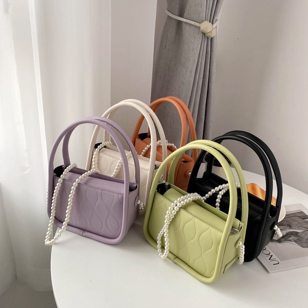 BJ63242 - BLACK/GREEN/ORANGE/PURPLE/WHITE - TAS IMPORT TERMURAH TERLARIS BAGSTORE JAKARTA FASHION WANITA ZCJ3242