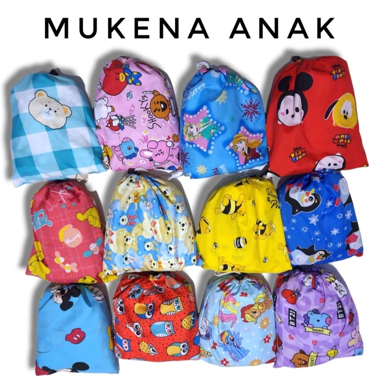 MUKENA anak usia 3-5 th MOTIF + tas