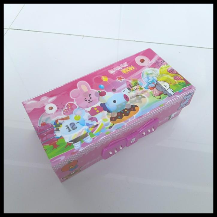 

Tempat Pensil Bts Bt21 Password 3 Tingkat Cermin
