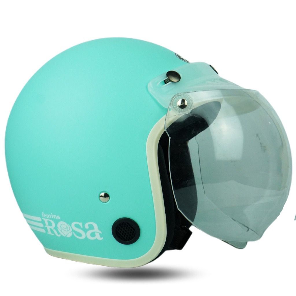 Helm Bogo Dewasa Cewek Cowok Motor Sni Helem Retro Klasic Classic Cod Warna Pastel