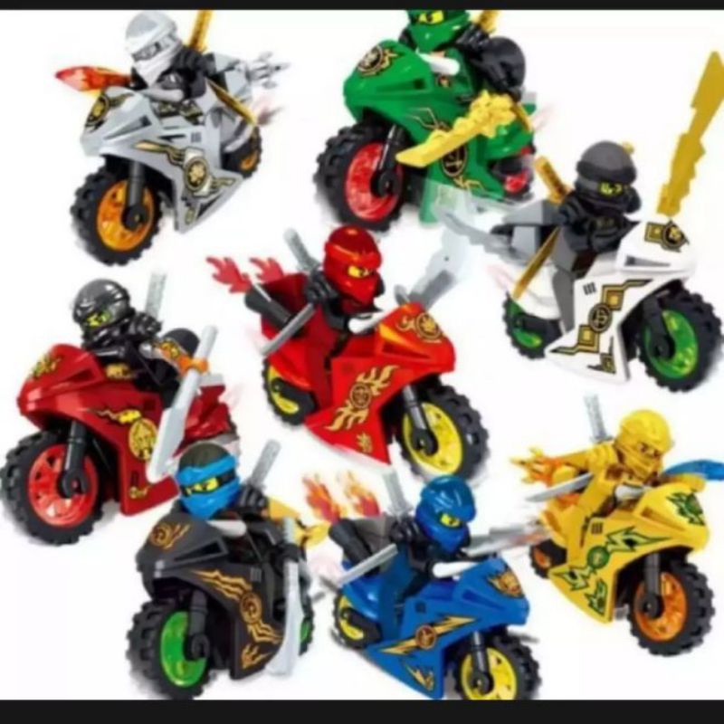 1 Aitem Mainan Lego Ninja Go Bermotor Karakter Model Terbaru