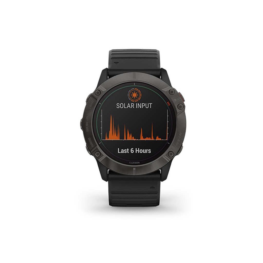 Garmin FENIX 6X PRO SOLAR - Titanium Carbon Gray DLC - Black Band