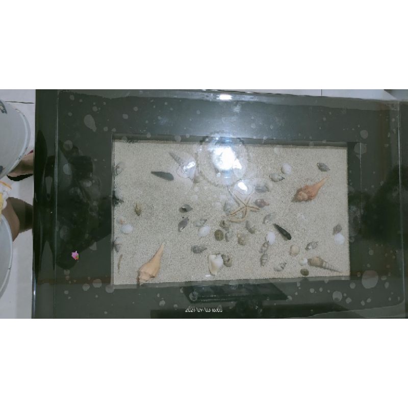 preloved meja kaca hias ruang tamu meja kayu